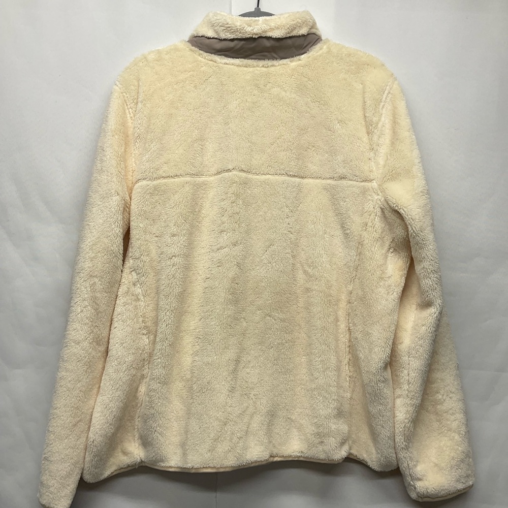 L.L. Bean Cream Fleece Snap Pullover with Contrasting Trim - Picture 6 of 12